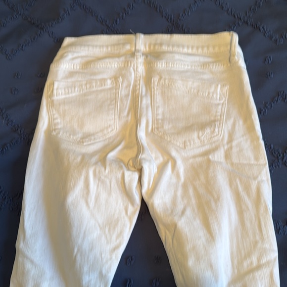 EUC Express stretch skinny distressed white jeans 0 regular - Picture 4 of 4